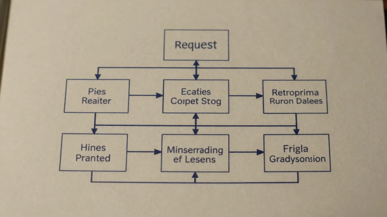 Clean technical architecture diagram on warm off-white paper, dee